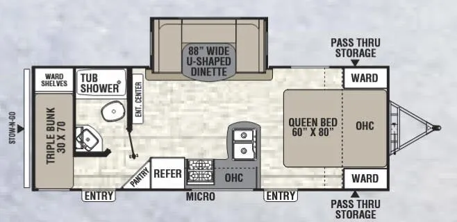 Coachmen Freedom Express Ultra Lite 229 TBS floor plan