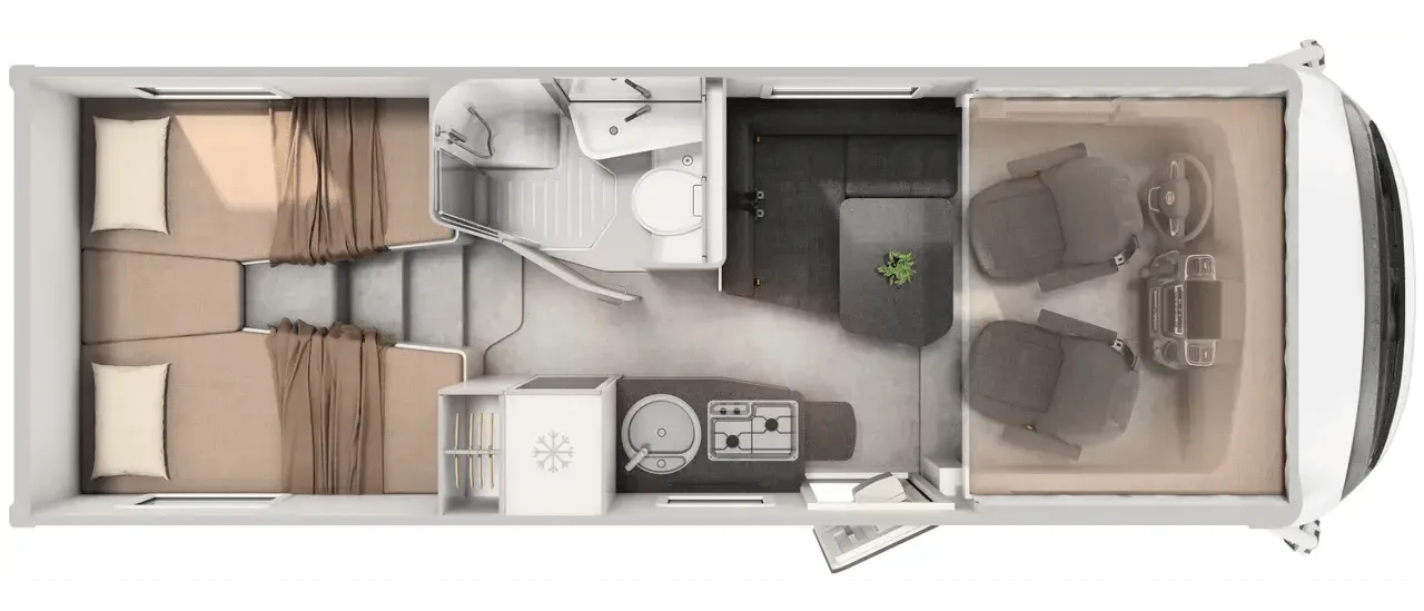 Hymer Exsis-i Pure 580 floor plan