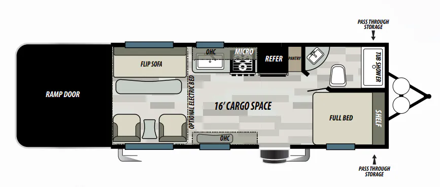 Forest River Shockwave Sport 18FS floor plan