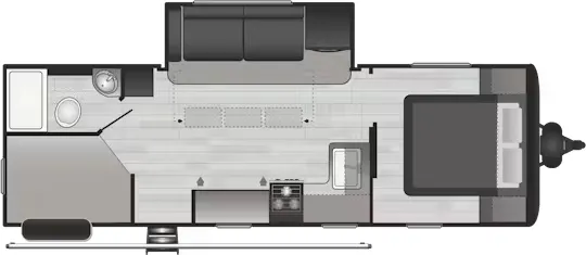 Keystone Hideout 25DBWE floor plan