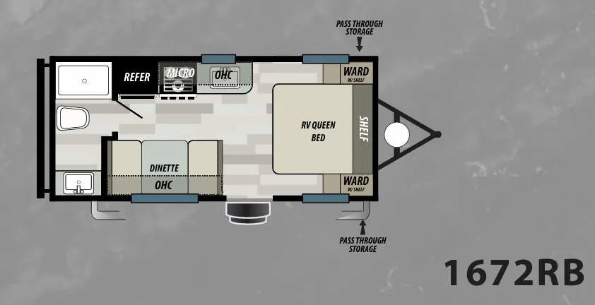 Forest River Sonoma 1672RB floor plan