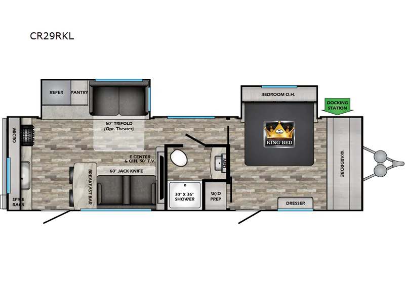 2023 CrossRoads Cruiser Aire 29RK - Floor plan