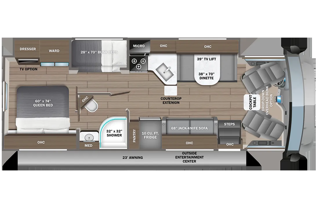 2026 Entegra Coach Vision 29F - Floor plan