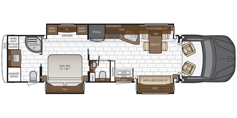 Newmar Supreme Aire 4051 floor plan