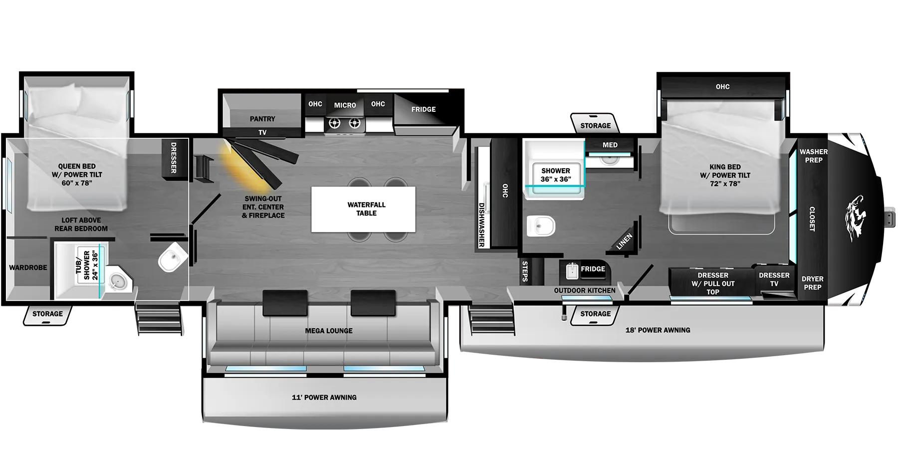 2026 Open Range 3X 390TBS - Floor plan