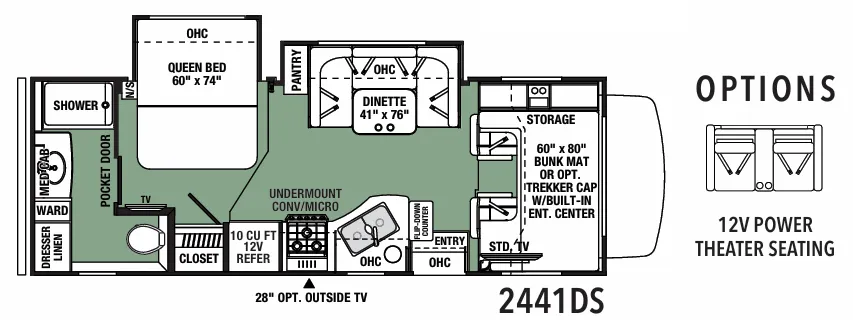Forest River Forester Classic 2441DS floor plan