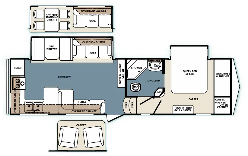Forest River Blue Ridge 2950RK floor plan