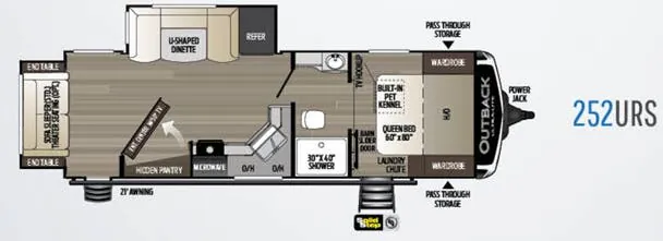 Keystone Outback Ultra-Lite 252URS exterior