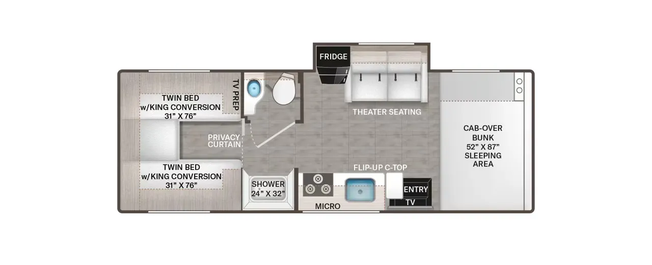 Thor Motor Coach Chateau Sprinter 24LV floor plan
