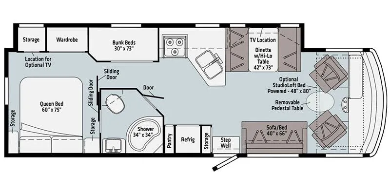 Winnebago Vista 31B floor plan