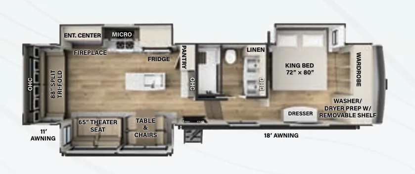 Palomino Columbus 329DV floor plan