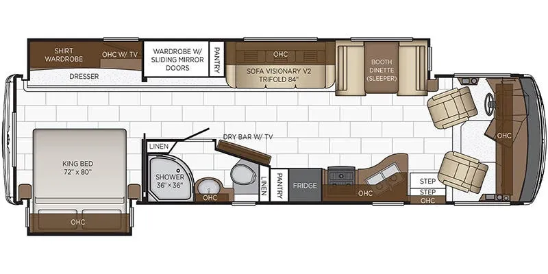 Newmar Bay Star 3401 floor plan