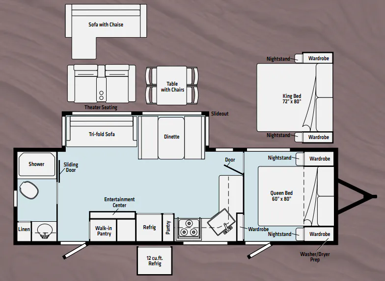 Winnebago Voyage V2730RB floor plan