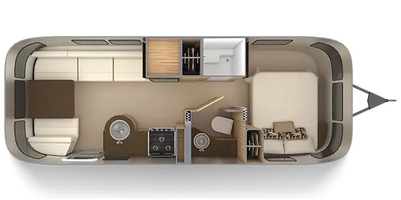 2020 Airstream Flying Cloud 25FB - Floor plan