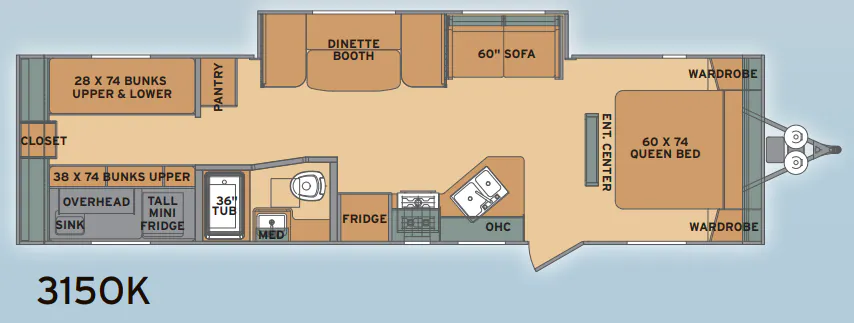 Shasta Flyte 315OK floor plan
