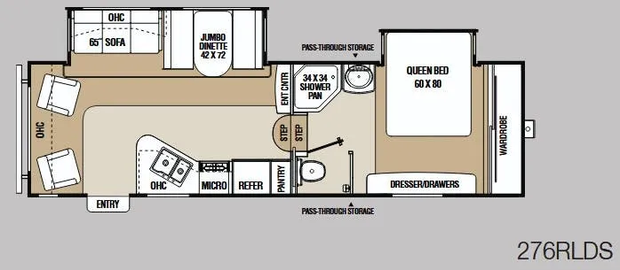Coachmen Chaparral 276RLDS floor plan