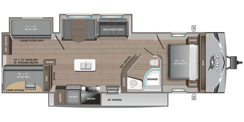 2026 Jayco Jay Flight 333BTS - Floor plan