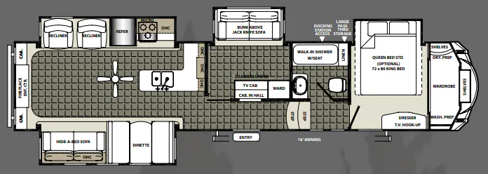 Forest River Sandpiper 371REBH floor plan