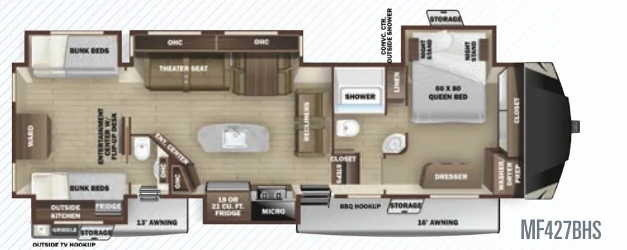 Highland Ridge Mesa Ridge MF427BHS floor plan