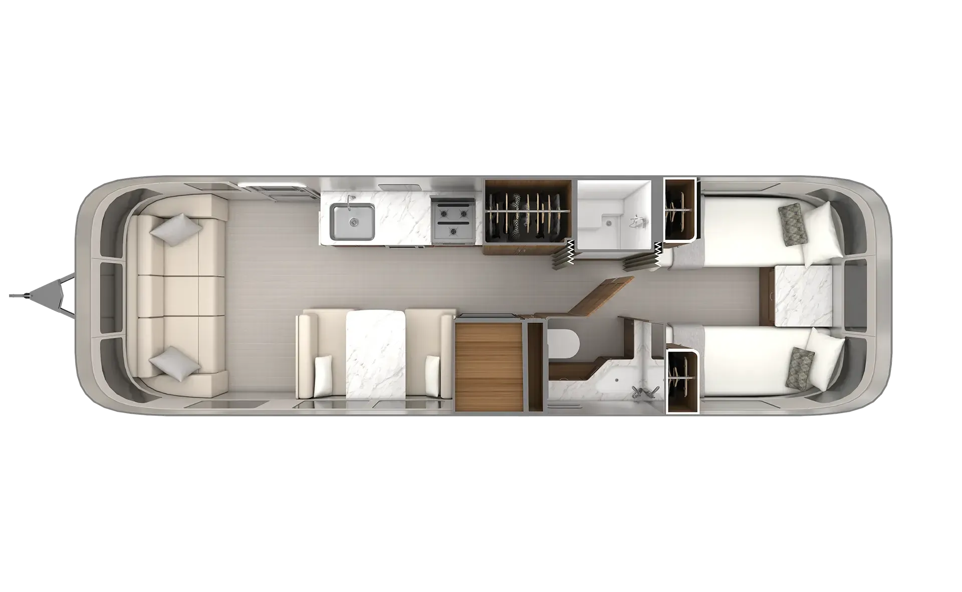 Airstream Classic 30RB floor plan