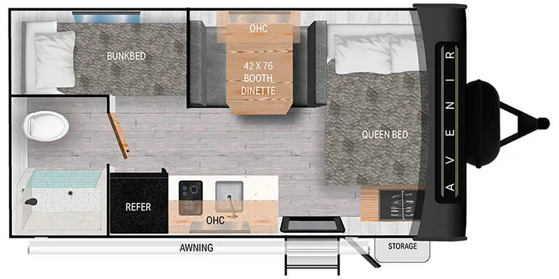 Cruiser RV Avenir A-17BH floor plan