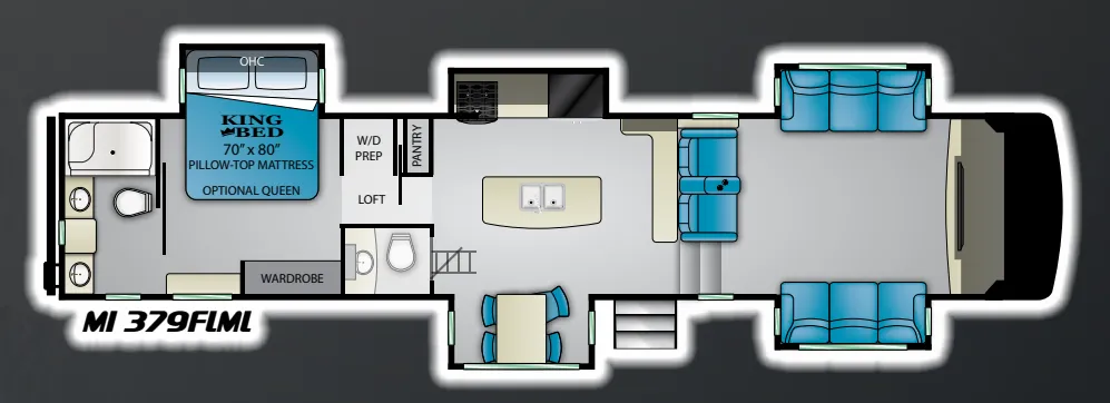 Heartland Milestone 379FLML floor plan