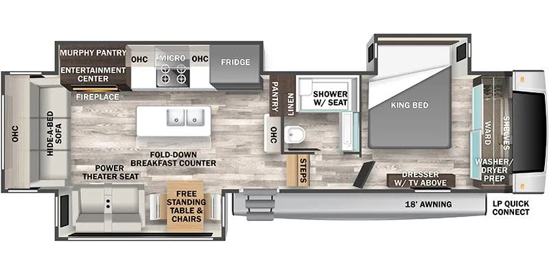 2023 Forest River Cedar Creek 311RL - Floor plan