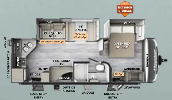 Forest River Flagstaff Super Lite 26RKBS floor plan