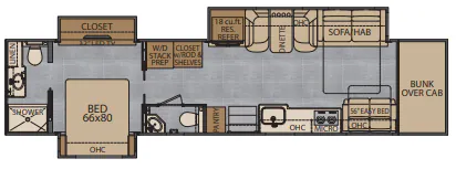 Renegade RV Classic 45CBH floor plan