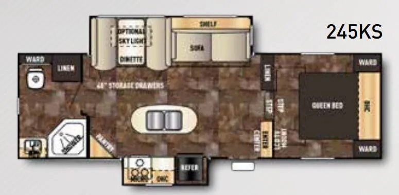 Forest River Cherokee 245KS floor plan