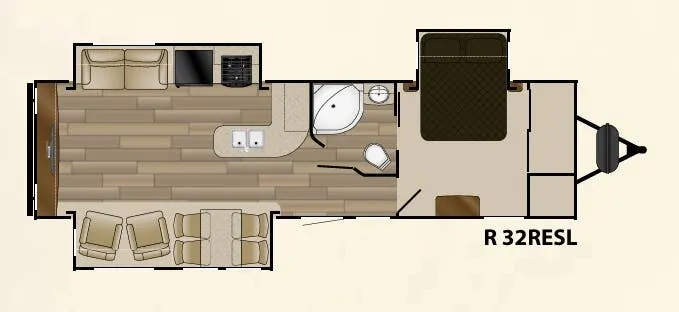 Cruiser RV Radiance Touring 32RESL floor plan