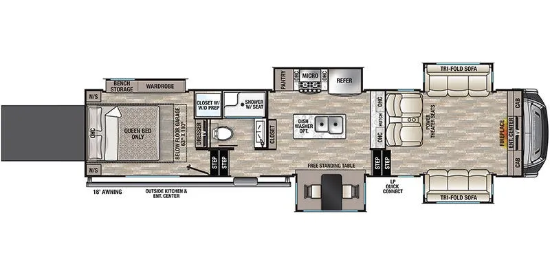 2021 Forest River Cedar Creek 385TH floor plan