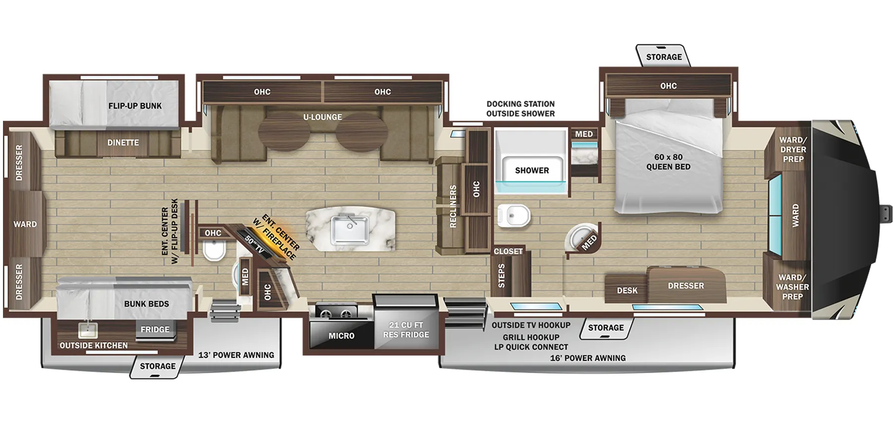 2023 Highland Ridge Open Range 395BHS - Floor plan