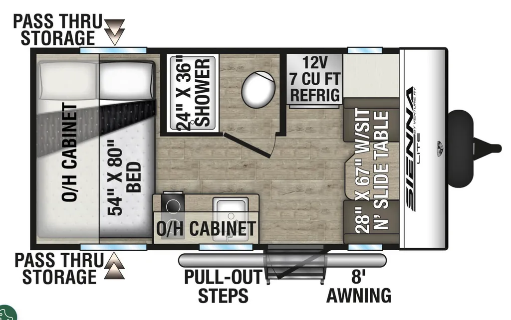 2026 VENTURE RV SIENNA 140VFD floor plan