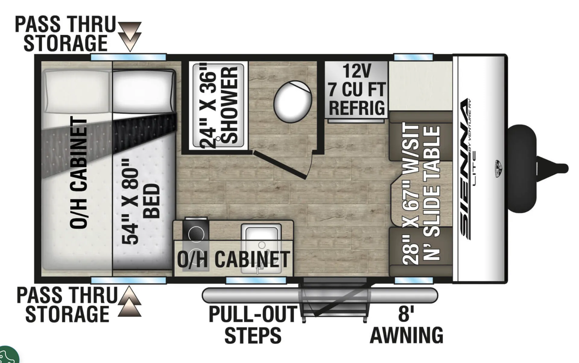 2026 VENTURE RV SIENNA 140VFD - Floor plan