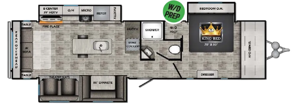 CrossRoads Volante 34RE floor plan