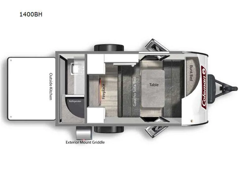 2024 Dutchmen Coleman Rubicon 1200 Series 1400BH - Floor plan