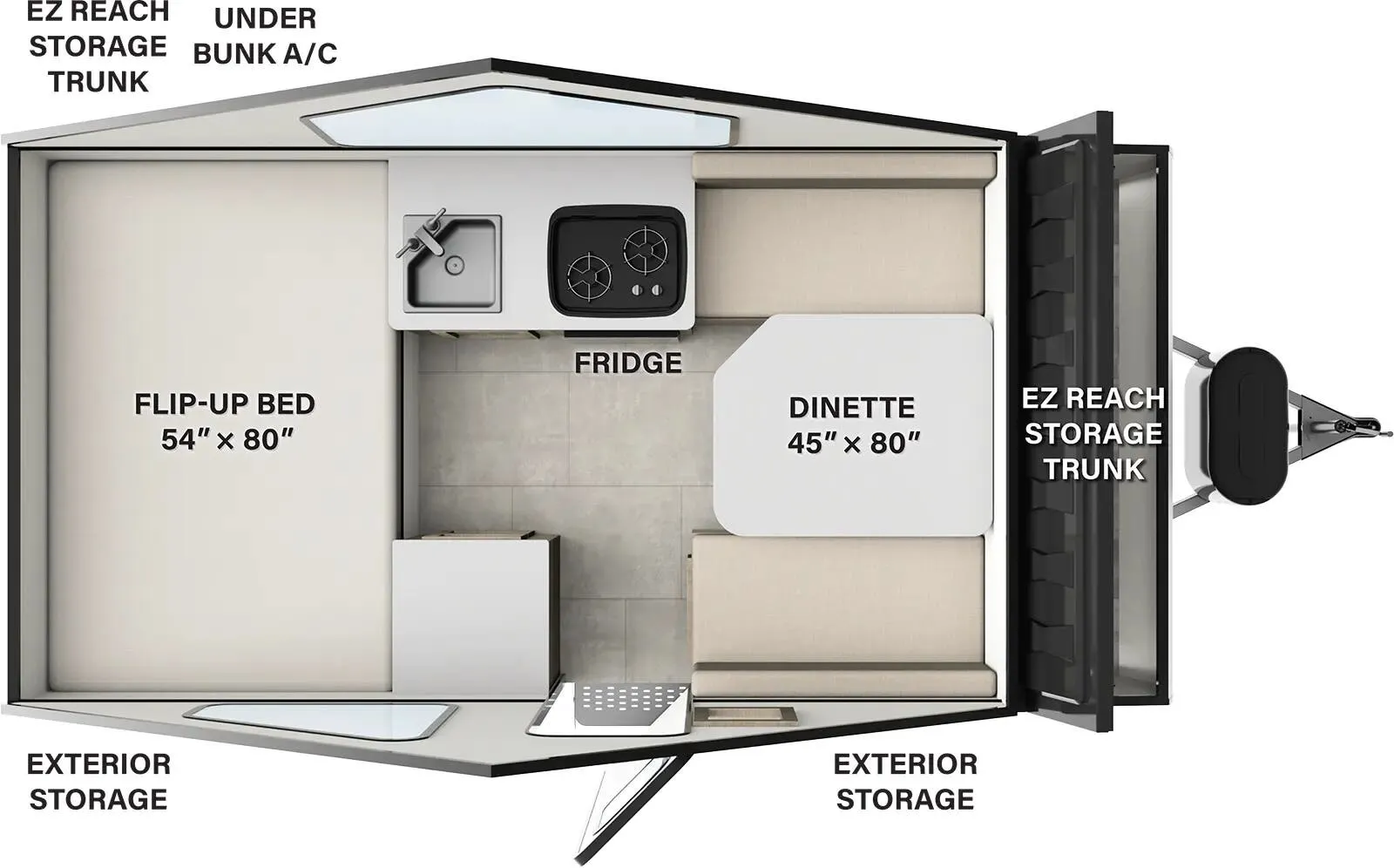 2025 Forest River Flagstaff Hard Side T12ST - Floor plan