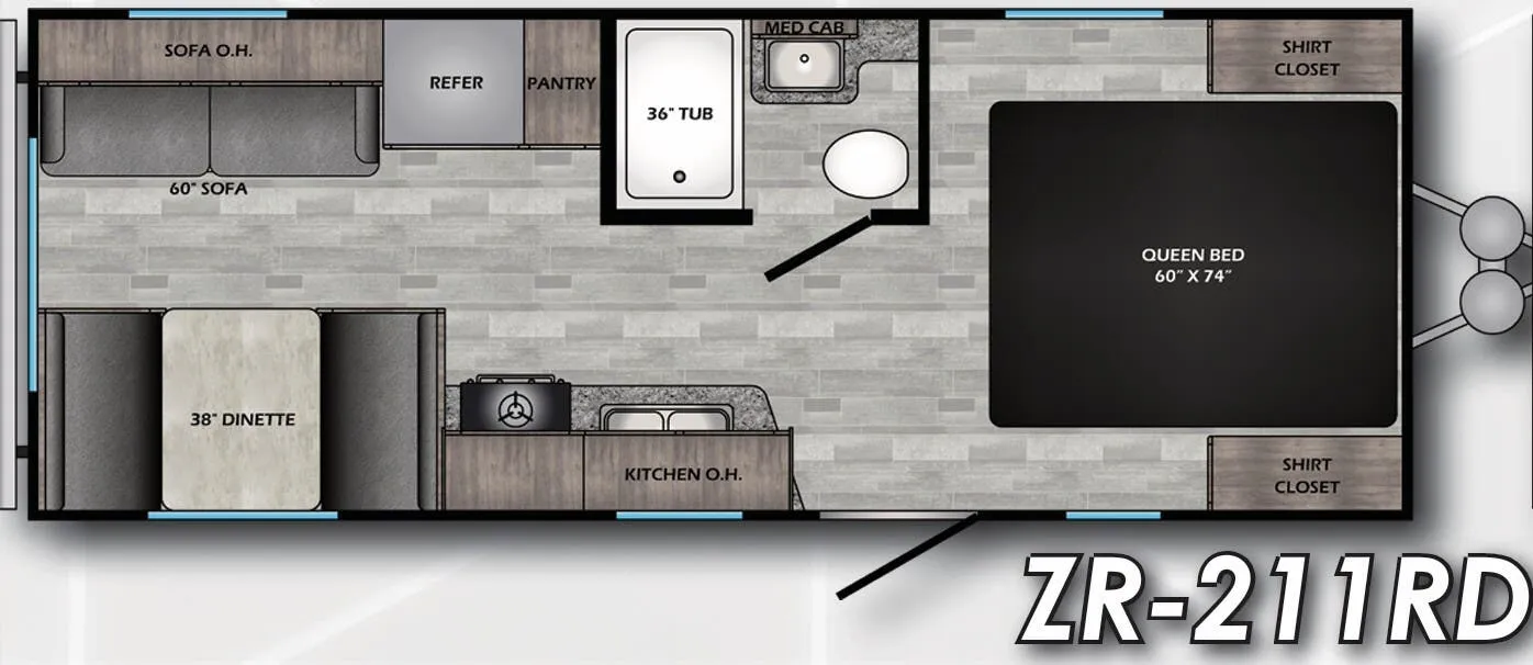CrossRoads Zinger Lite 211RD floor plan