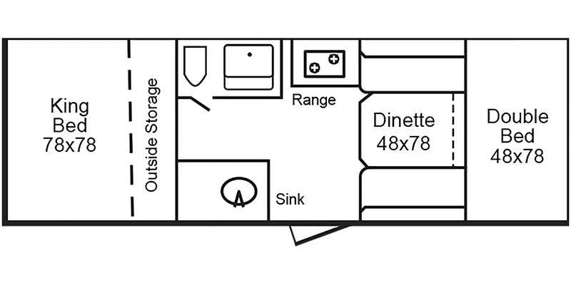 TrailManor 2518 Series KB floor plan