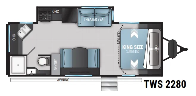 Cruiser RV Twilight Signature TWS-2280 floor plan