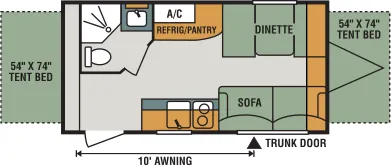 K-Z Escape E160RBT floor plan