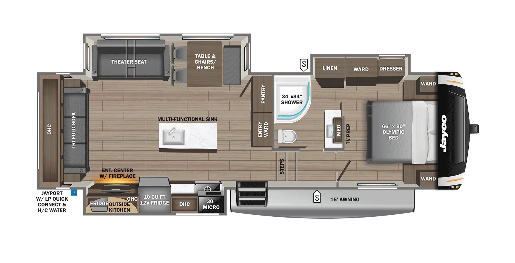 2026 Jayco Eagle HT 28CRT - Floor plan