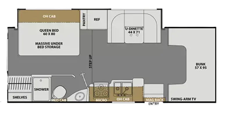 Coachmen Freelander 23FS - Ford 350 floor plan