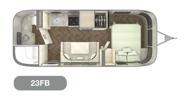 2023 Airstream International 23FB - Floor plan