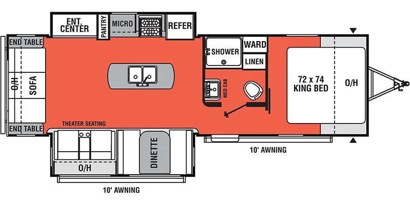 Forest River Independence Trail 282RLDS floor plan