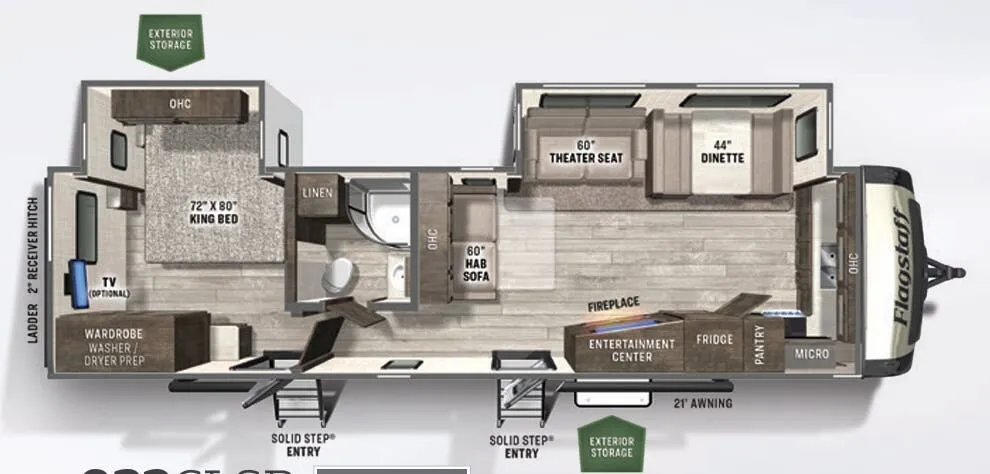 Forest River Flagstaff Classic 832CLSB floor plan