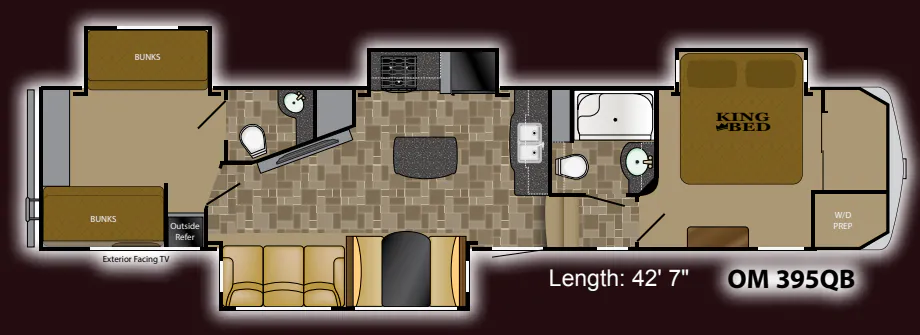Heartland Oakmont 395QB floor plan