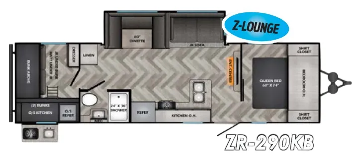CrossRoads Zinger 290KB floor plan