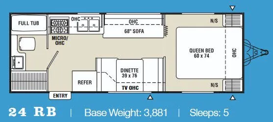 Coachmen Spirit of America SE 24 RB floor plan